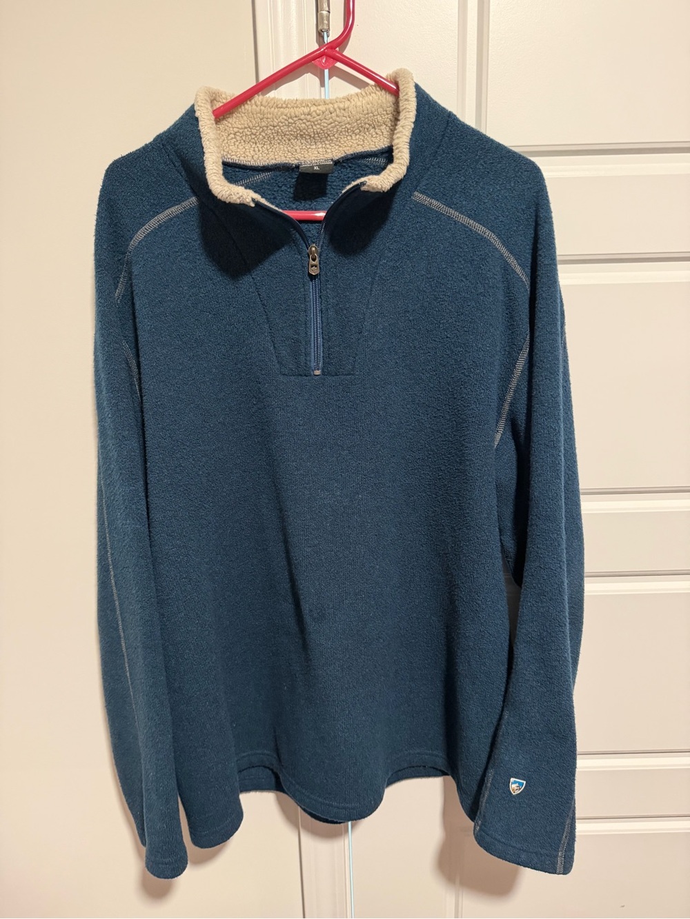 Kuhl Men's Teal Half-Zip Sherpa Collar Pullover